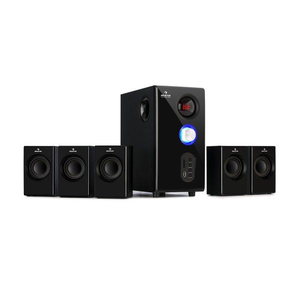 Auna Concept 520, 5.1 hangfal rendszer, 75 W, OneSide subwoofer, BT, USB, SD