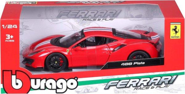 Bburago Ferrari 488 Pista versenyautó 1:43