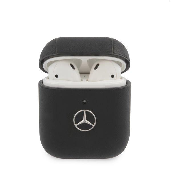 Mercedes bőrtok AirPods 1/2 számára, fekete