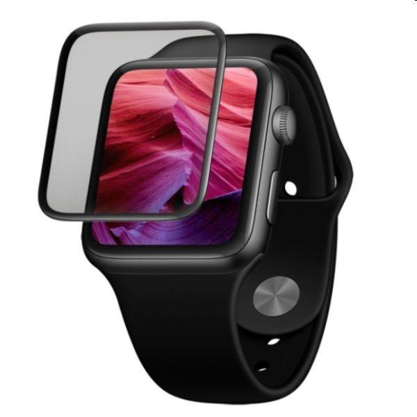 FIXED 3D Edzett védőüveg applikátorral for Apple Watch Series 7 45mm, fekete