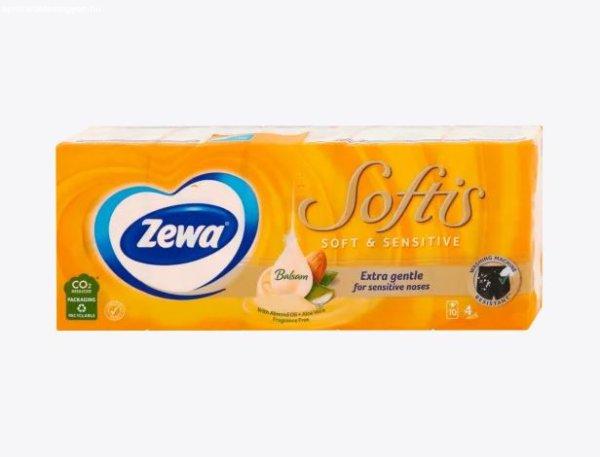 Zewa Softis 4 rétegű papírzsebkendő Soft&Sensitive 10x9