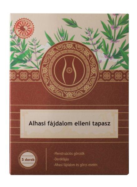 Sun Moon alhasi fájdalom elleni tapasz (menstruációs
görcsök,derékfájás,alhasi fájdalom és görcs ellen) 5 db