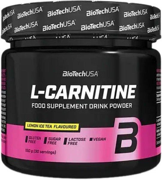 BiotechUSA L-Carnitine flavoured drink powder 150g citromos ice tea