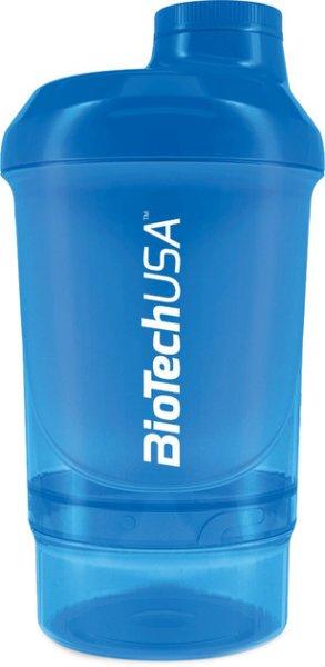 BiotechUSA Keverőpalack Biotech Wave+ Nano 300ml (+150ml) kék