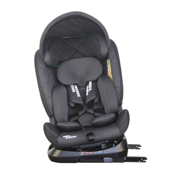 ISOFIX-es 360°-ban forgatható Mama Kiddies iSize Phoenix Edition Rotary
Protect GT biztonsági autósülés (40 -150 cm) fekete színben ajándék
napvédővel