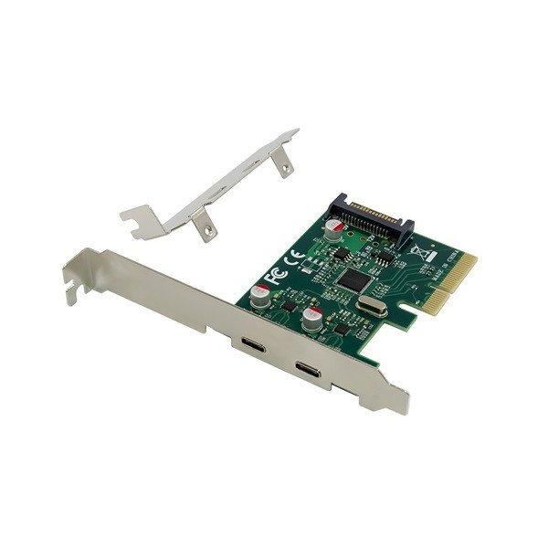 Conceptronic Bővítőkártya - EMRICK07G (PCIe x4 to 2x USB-C 3.2 Gen2, Táp:
15pin SATA)