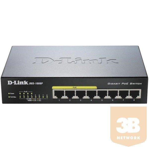 D-Link 8-port 10/100/1000 Desktop Switch w/ 4 PoE Ports