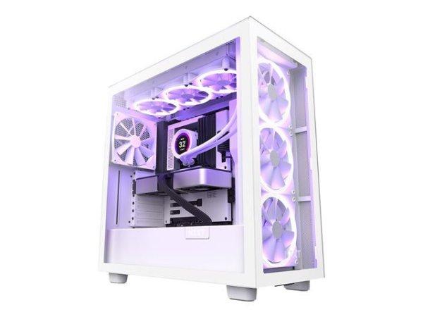 NZXT PC case H7 Elite RGB midi tower white