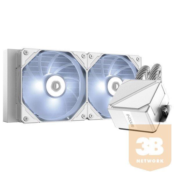 ID-Cooling CPU Water Cooler - DASHFLOW 240 BASIC WHITE (15.2~35.2dB; max. 140,16
m3/h; 2x12cm, fehér)