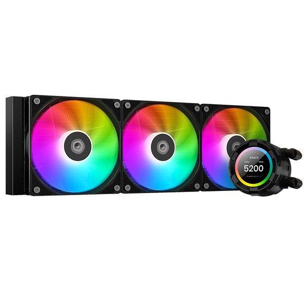 ID-Cooling CPU Water Cooler - Space SL360 XE (35,2dB; max. 129,39 m3/h; 3x12cm,
A-RGB LED, fekete)