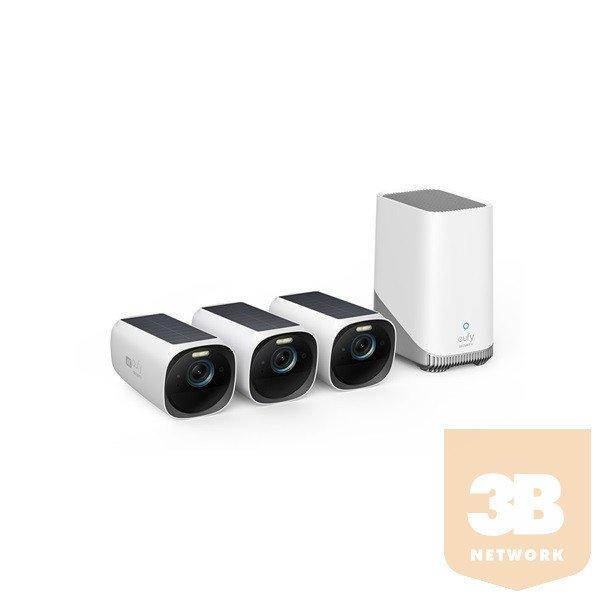 ANKER EUFYCAM3 Biztonsági Kamera Rendszer (3+1) 4K, Beépített Napelem,
WiFi-s, vízálló, kültéri - T88723W1