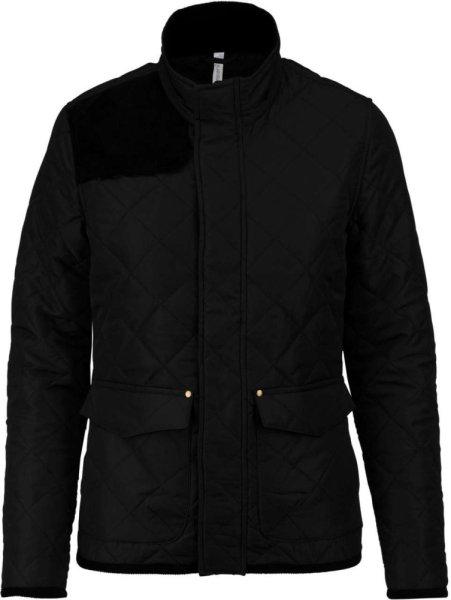 Női steppelt kabát, Kariban KA6127, Black/Black-XS