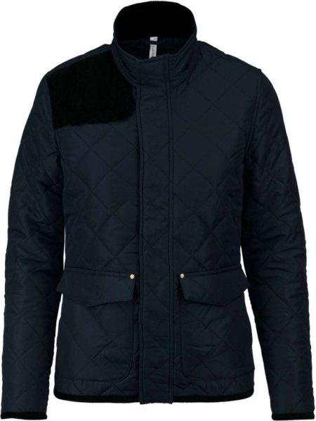 Női steppelt kabát, Kariban KA6127, Navy/Black-XS