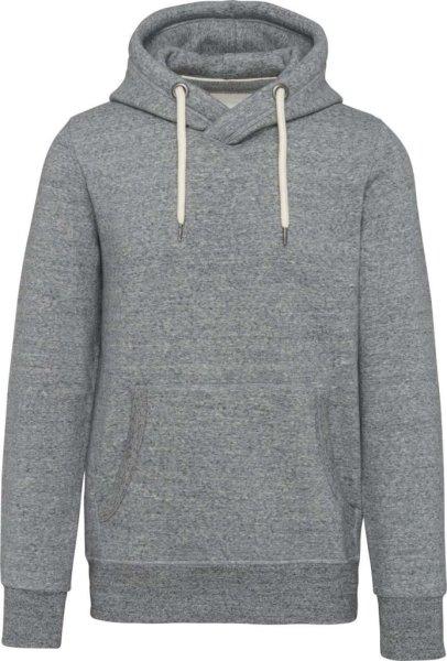 Férfi vastag kapucnis pulóver, Kariban KV2308, Slub Grey Heather-XS