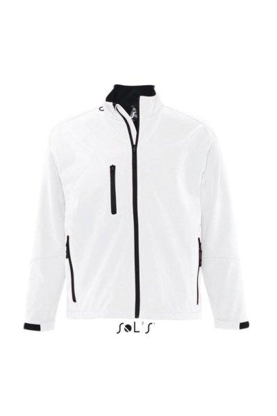 Férfi RELAX vastag 3 rétegű softshell dzseki, SOL'S SO46600, White-M