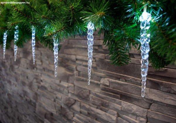 Füzér MagicHome Karácsony Icicle, 12 LED higde fehér, 12 iégcsap, 3x AA, IP
44, közü, meglätnings, ,