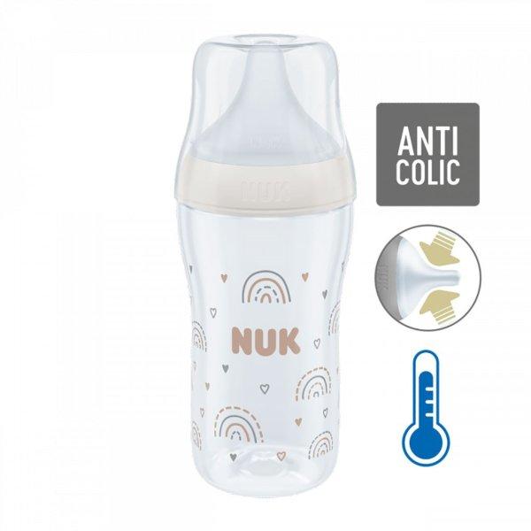 Baba cumisüveg NUK Perfect Match Temperature Control 260 ml fehér