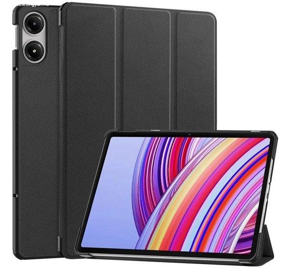 Tok álló, bőr hatású (aktív FLIP, oldalra nyíló, TRIFOLD, asztali
tartó) FEKETE Xiaomi Redmi Pad Pro