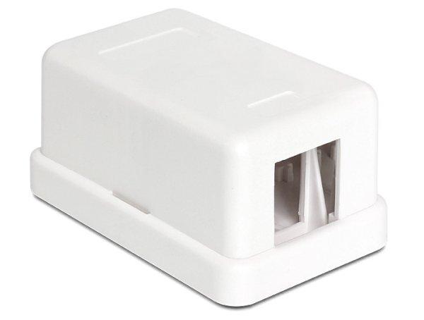 DeLock Keystone Surface Mounted Box 1 Port White