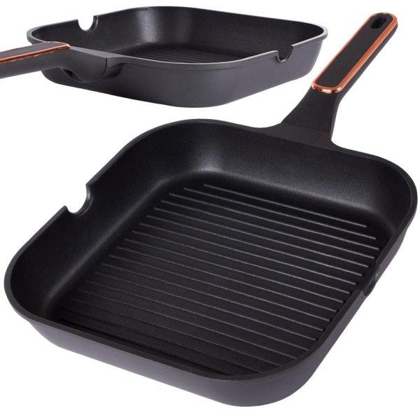 Grill serpenyő, tapadásmentes, 28 cm