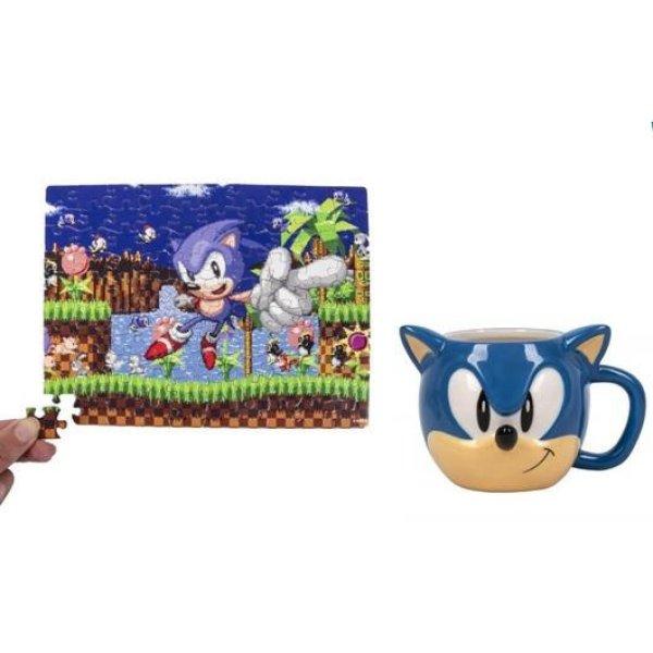 SONIC THE HEDGEHOG 3D MUG & PUZZLE AJÁNDÉKCSOMAG