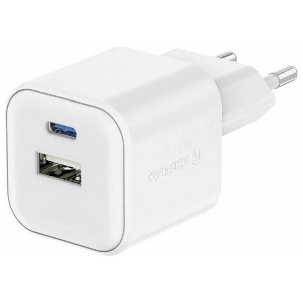 SWISSTEN hálózati adapter 12 W 1x USB-C és 1x USB-A