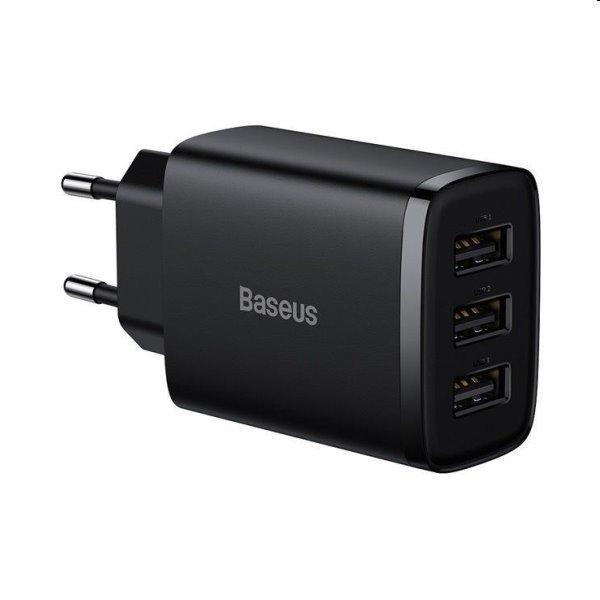 Baseus Compact Charger 3U 17W, black