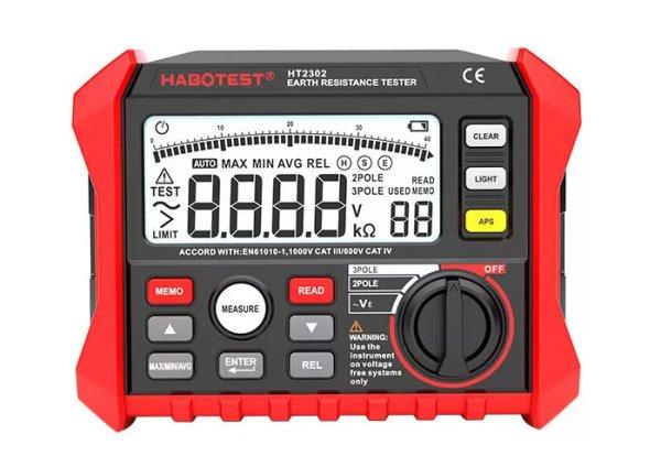 Habotest HT2302 digitális földelési ellenállásmérő