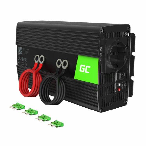 Car inverter voltage converter Green Cell INV08 12V to 230V 1000W/2000W,
modified sine wave