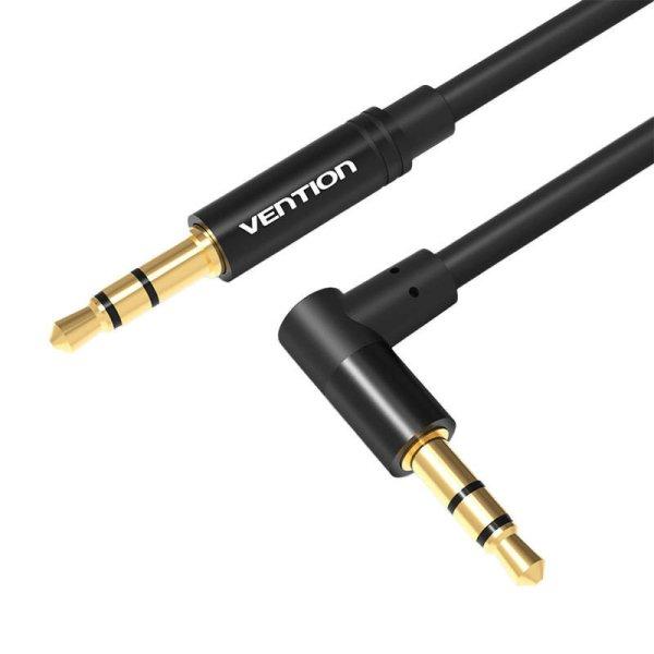 Kábel Audio 90 fokos mini jack 3,5mm AUX Vention BAKBD-T 0,5m (fekete)