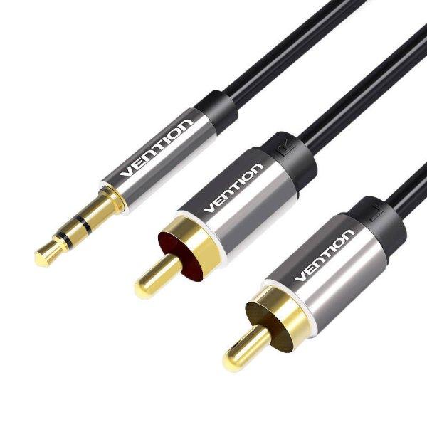 Audio kábel 3.5mm 2x RCA Vention BCFBI 3m Fekete 3.5mm - 2x RCA Vention BCFBI
3m Fekete