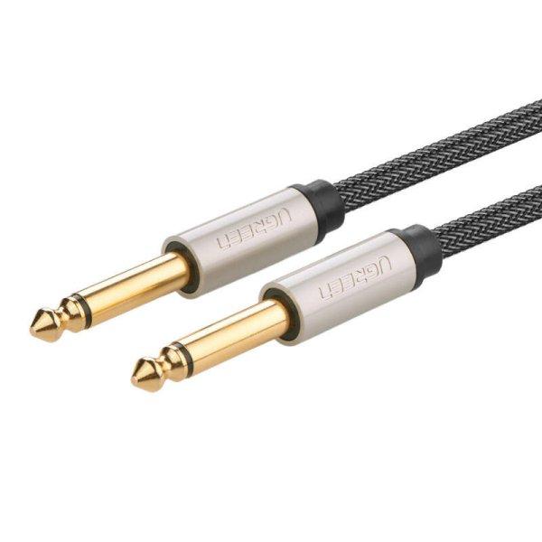 6,3 mm-es jack 6,35 mm-es jack kábel Ugreen AV128, 5m, aranyozott (fekete)