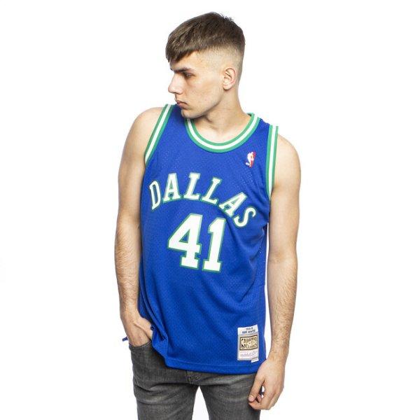 Mitchell & Ness Dallas Mavericks #41 Dirk Nowitzki royal Swingman Jersey