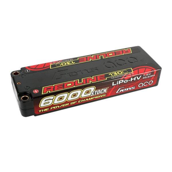 Gens ász Redline sorozat 6000mAh 7.6V 130C 2S2P HardCase 57# HV Lipo
akkumulátor