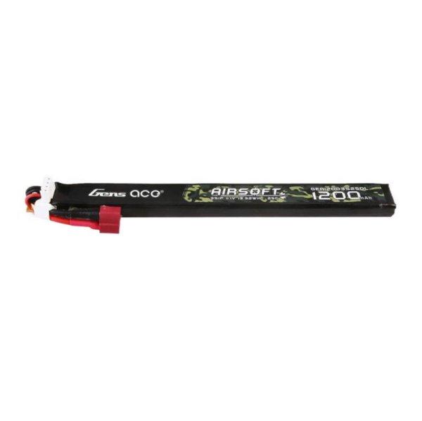 Gens Ace 25C 1200mAh 3S1P 11.1V Airsoft Gun Lipo akkumulátor T dugóval Hosszú
méret