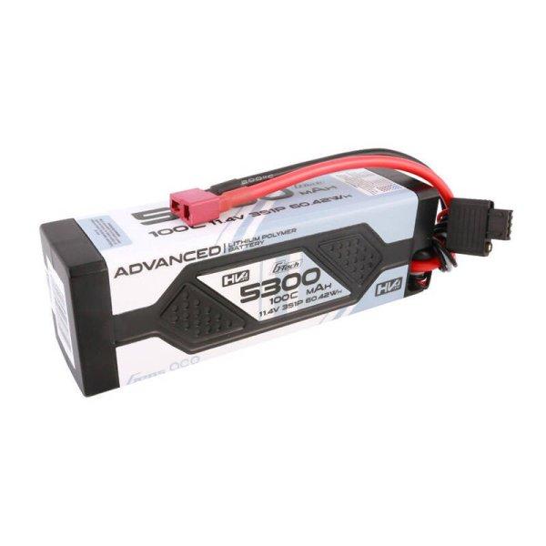 Gens ace Advanced G-Tech 5300mAh 11.4V 3S1P 100C HV autó Lipo akkumulátor
csomag Hardcase Deans dugóval