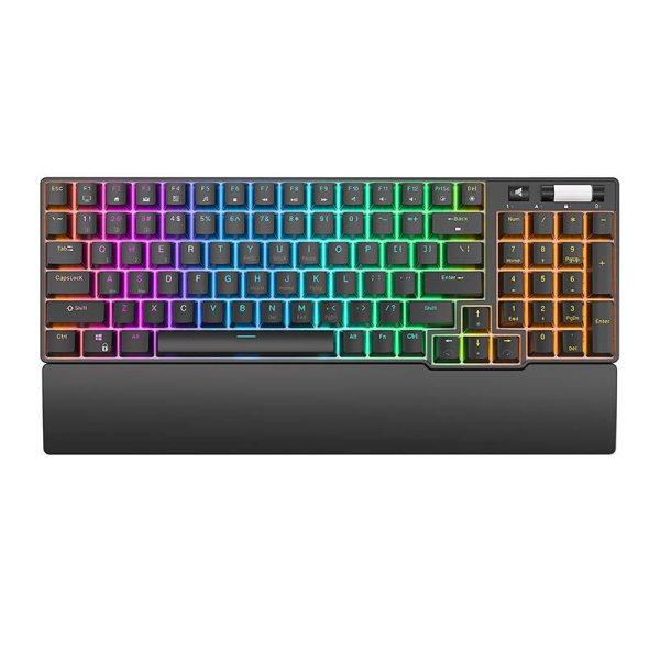 Vezeték nélküli mechanikus billentyűzet Royal Kludge RK96 RGB, piros
kapcsoló (fekete)