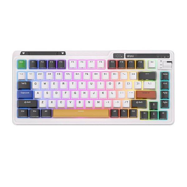 Vezeték nélküli mechanikus billentyűzet Royal Kludge KZZI K75 pro RGB,
Eternity Switch (fekete és fehér)