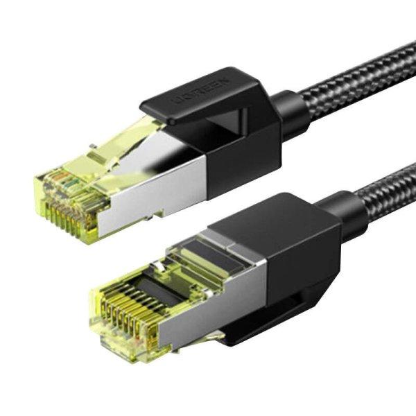 UGREEN NW150 fonott hálózati kábel, Ethernet RJ45, Cat.7, F/FTP, 0.5m
(fekete)