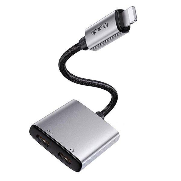 2in1 audio adapter Mcdodo CA-5540 2in1 Lightning Lightning DC 3,5 mm-es
Lightning DC 3,5 mm-re