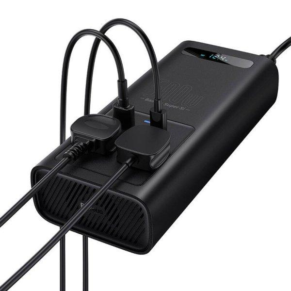 Baseus 500W, 220V, CN / EU autós inverter (fekete)