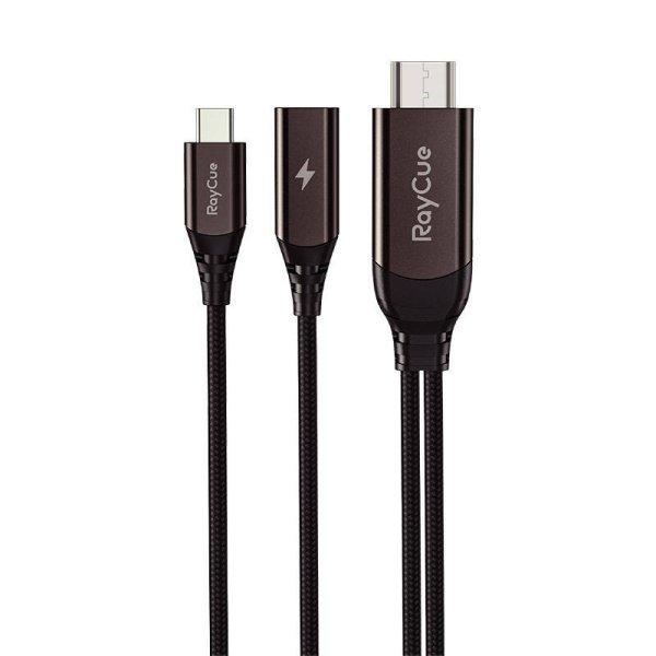 USB-C to HDMI 2.1 4k30Hz RayCue cable, 2m (black)