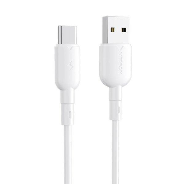 USB és USB-C kábel VFAN Colorful X11, 3A, 1m (fehér)