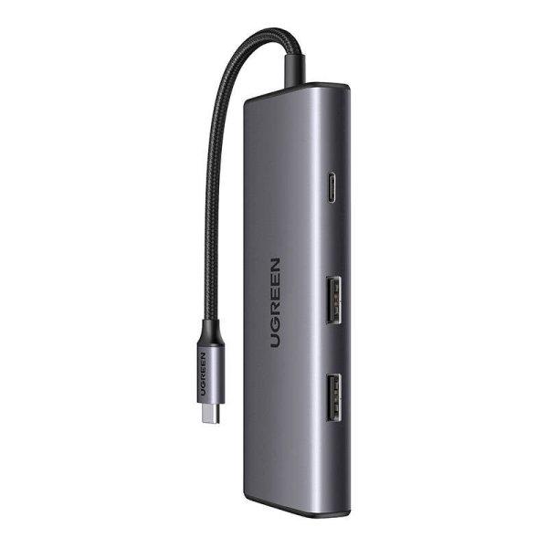 UGREEN Revodok Pro CM498 7 az 1-ben adapter USB-C - 2x USB-A 3.2, USB-C 3.2,
SD/TF, PD