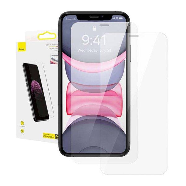 Baseus edzett üvegfólia 0,3mm iPhone X/XS/11 Pro 5.8" készülékhez (2
db)