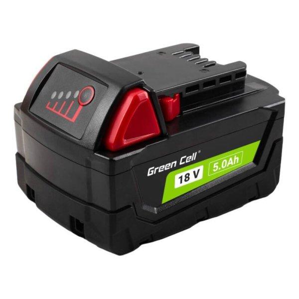 Akkumulátor elektromos szerszámokhoz Green Cell PTML18V5, Milwaukee M18 18V
5Ah, Milwaukee M18 18V 5Ah