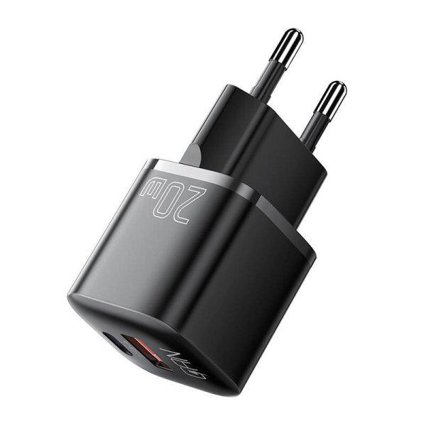 Töltő USB-C USB-A 20W Essager GaN (fekete)