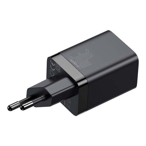 Baseus Super Si Pro gyorstöltő USB USB-C, 30W (fekete)