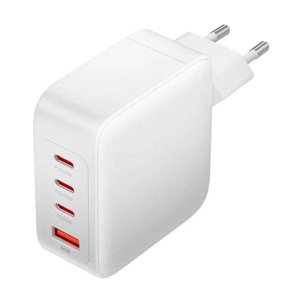 Fali töltő, Vention, FEIW0-EU, 3xUSB-C, USB- A, 140W/140W/30W/18W, GaN
(fehér)