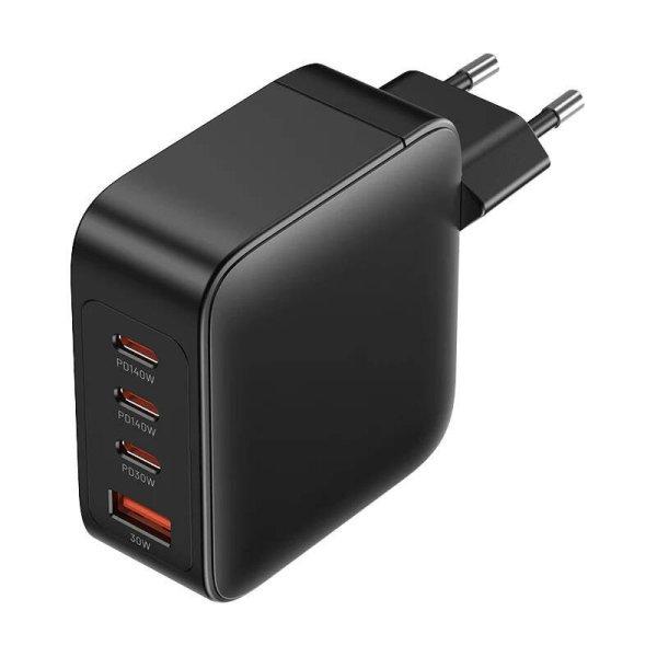 Fali töltő, Vention, FEIB0-EU, 3xUSB-C, USB- A, 140W/140W/30W/18W, GaN
(czarna)